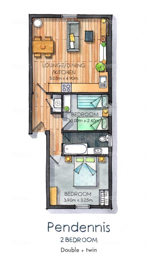 Pendennis - Bright Victorian Flat, Sea Views & Close To Beach Falmouth Dış mekan fotoğraf