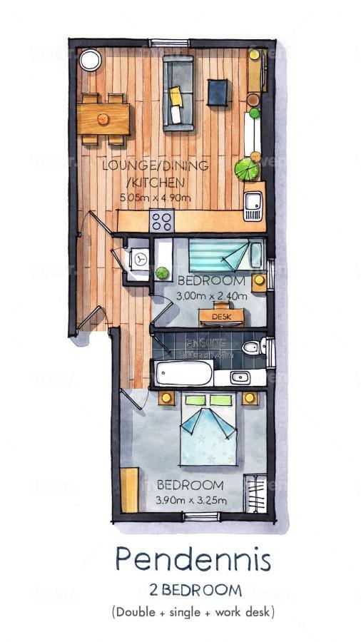 Pendennis - Bright Victorian Flat, Sea Views & Close To Beach Falmouth Dış mekan fotoğraf